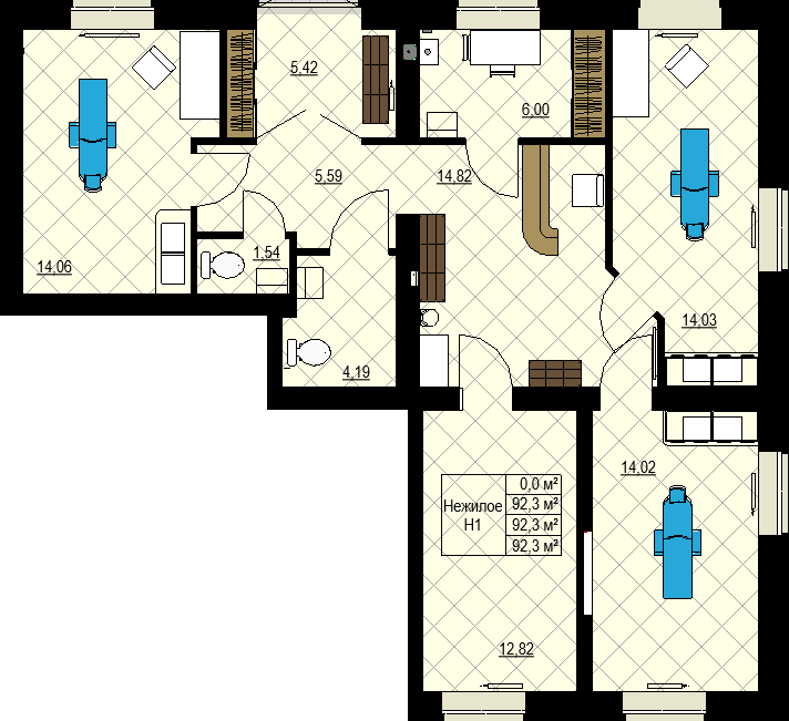 Стоматологический кабинет 92,3м2